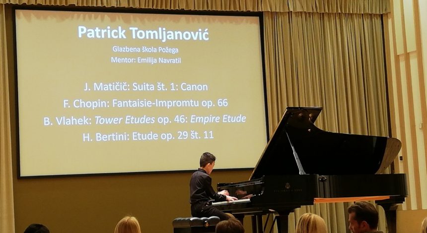 Glazbena škola Požega na Prvom međunarodnom klavirskom natjecanju Janez Matičič 2018.