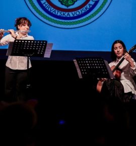 Nastup naših učenika na obilježavanju 34. obljetnice osnivanja 123. brigade HV Požega