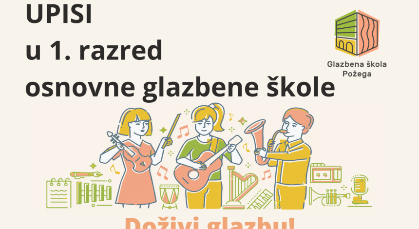 Otvorene prijave za upis u 1. razred osnovne glazbene škole