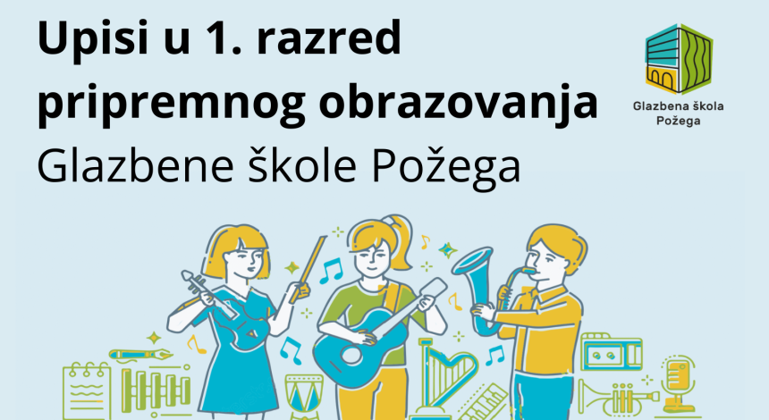 Plakat za upis u PR 202623 Otvorene prijave za upis u 1. razred pripremnog obrazovanja